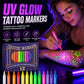🎉 LIMITED-TIME 50% OFF! ✨ UV Glow Party Tattoo Pens – Skin-Safe, Quick Dry, Multi-Surface ✨