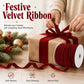 🎄 LIMITED-TIME 50% OFF! ✨ Premium Christmas Ribbon – Soft Velvet, Shape-Keeping, Versatile 🎁