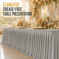 🎉 LIMITED-TIME 50% OFF! ✨ Pleated Table Skirt for Events – Elegant, Wrinkle-Free, Reusable 🎊
