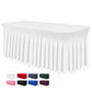 🎉 LIMITED-TIME 50% OFF! ✨ Pleated Table Skirt for Events – Elegant, Wrinkle-Free, Reusable 🎊
