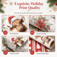 🎄 LIMITED-TIME 50% OFF! 🐄 Christmas Highland Cow Floral Wrapping Paper Roll – Double-sided, Thick, Large Roll ✨