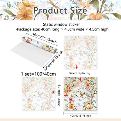 🌈 LIMITED-TIME 50% OFF! ⚡ Rainbow Window Film Static Cling Sticker – Magical, Glue-Free, Decorative ✨
