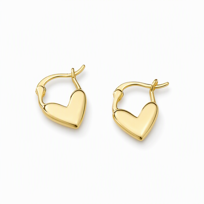 💛 LIMITED-TIME 50% OFF! ✨ Minimalist Smooth Heart Huggie Hoop Earrings – Light, Elegant, Versatile 🤍