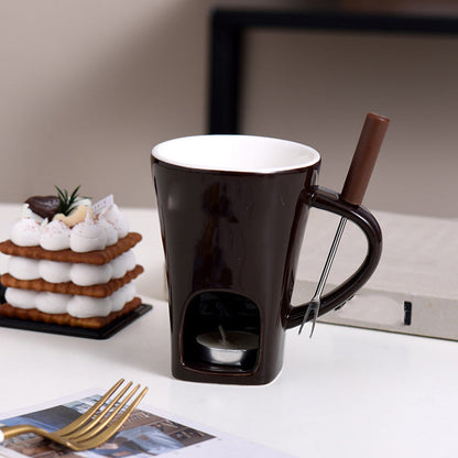🍫 LIMITED-TIME 50% OFF! 🕯️ Ceramic Chocolate Fondue Mug – Elegant, Multi-use, Easy Clean ✨