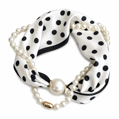 🤍 LIMITED-TIME 50% OFF! ✨ Pearl Scarf Necklace – Timeless Elegance, Versatile Style, Easy Wear 🎀