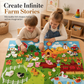 🐄 LIMITED-TIME 50% OFF! ✨ Kids DIY Felt Story Board Set – Farm Animal Theme, 104×75cm, Toddler Early Learning 🧸