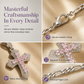 🥷 LIMITED-TIME 50% OFF! ✨ Hip Hop Double-Layer Cross Chain – Baguette Rhinestone, Figaro Links ✨