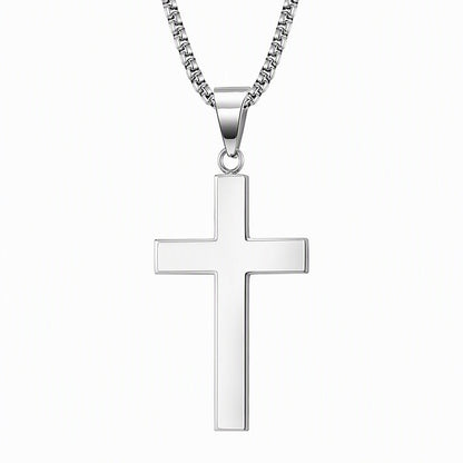 ✝️ LIMITED-TIME 50% OFF! ✨ Men's Stainless Steel Cross Necklace – Polished, Durable, Versatile Style 🤍