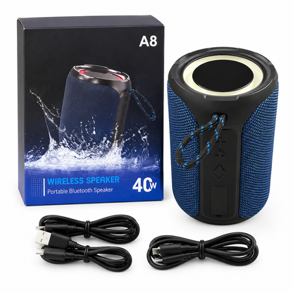 🎵 LIMITED-TIME 50% OFF! 💦 High Power Waterproof Bluetooth Speaker – Sync RGB Lights, Portable 🚴