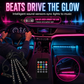 🚗 LIMITED-TIME 50% OFF! ✨ Sound Activated RGB Car Footwell Lights – Music Sync, 12 LEDs, Easy Install 💡