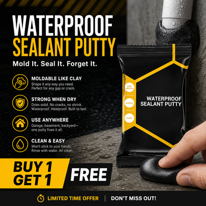 🔧 LIMITED-TIME 50% OFF! ✨ Waterproof Sealant Putty – Moldable, Tight, Long-lasting ✨