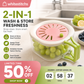 🍓 LIMITED‑TIME 50% OFF! ⚡ 2 in 1 Draining Basket with Lid – Wash, Drain & Store ✨
